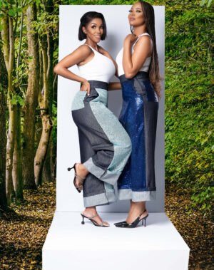 Mabongi Sequin Palazzo Jeans