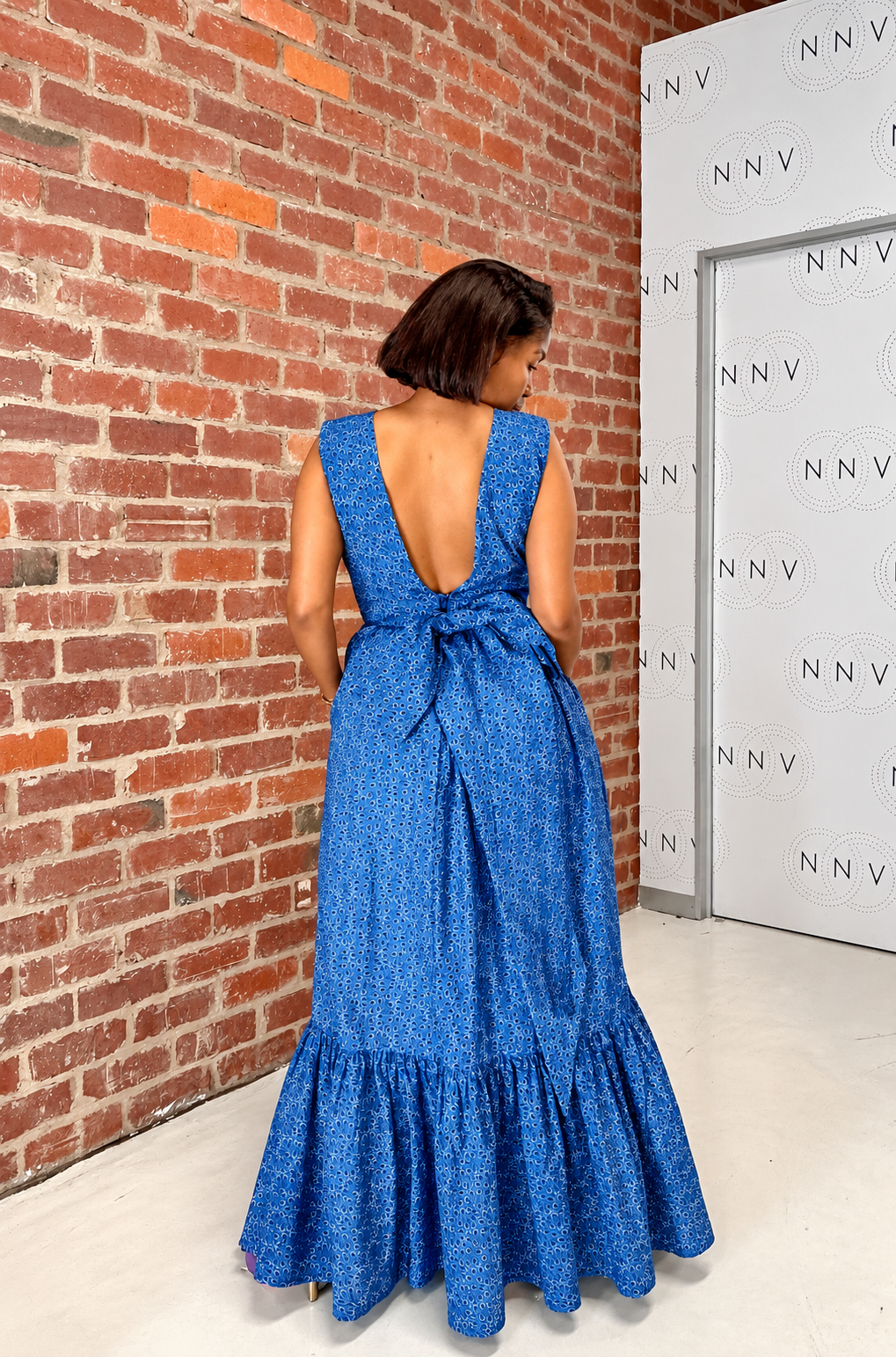 Shweshwe Open Back Mamiya Maxi Dress - Image 2